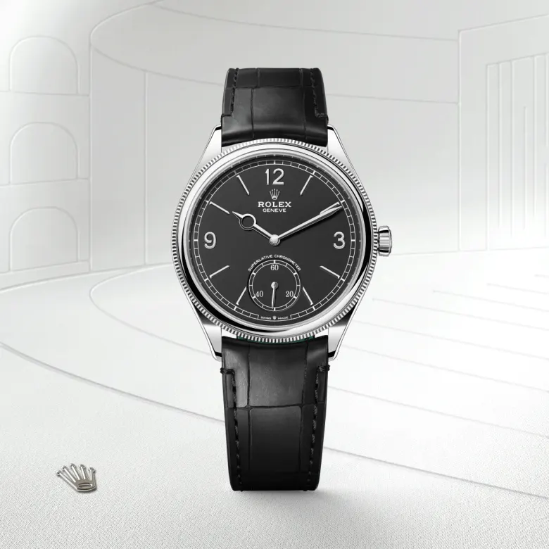 Rolex 1908 Matt black alligator leather, M52509-0002
